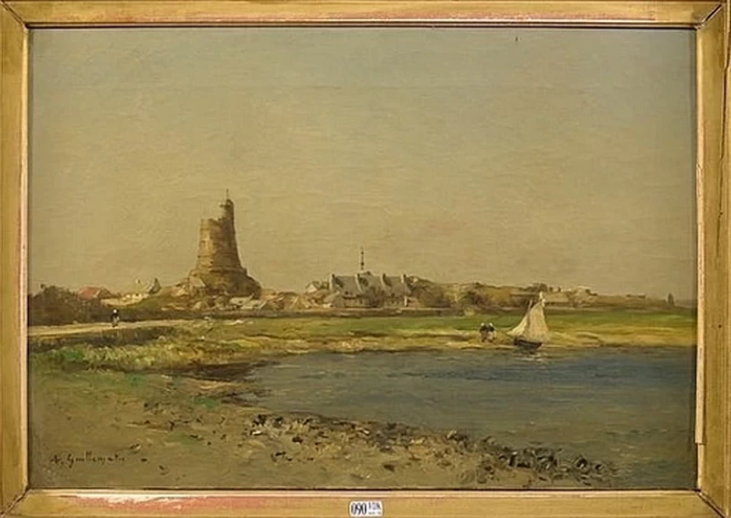 La torre Vauban de la Hougue in riva al mare